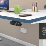 ELEVATE HEIGHT ADJUSTABLE TABLE WITH DUAL MOTOR(1200mm(W)x600mm(D)) with Power Dock & Bluetooth Device. Image
